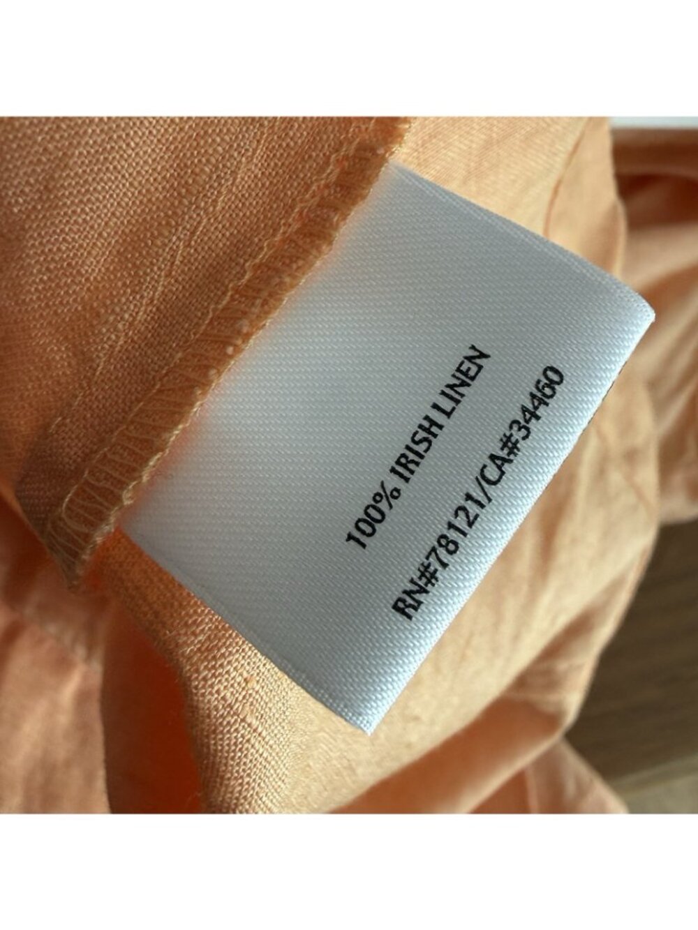 Eileen Fisher Handkerchief Irish Linen Sleeveless Tank Top Sz 3X NWT Orange - Picture 5 of 5
